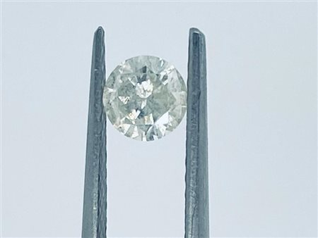 DIAMANTE 0,61 CT COLORE K PUREZZA I2 - TAGLIO BRILLANTE - CERTIFICATO ID -...