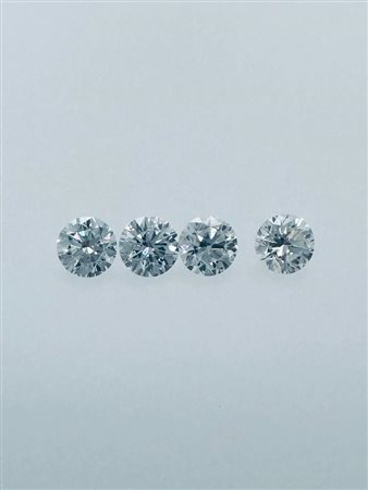 4 DIAMANTI 0,73 CT COLORE G-H - PUREZZA VS1-2 - TAGLIO BRILLANTE -...