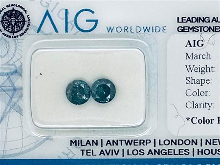 DIAMANTE 0,61 CT BLU INTENSO (COLORE ESALTATO)* - I3 - TAGLIO BRILLANTE -...