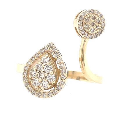 ANELLO IN ORO GIALLO 14K 2.89 GR CON DIAMANTI 0.31 CT TOTALI F/VS – A1220