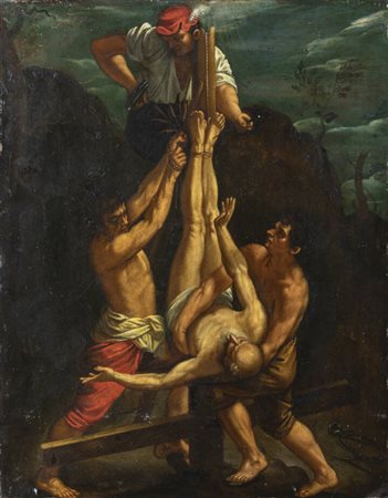 PITTORE ANONIMO<BR>"Crocifissione di San Pietro"