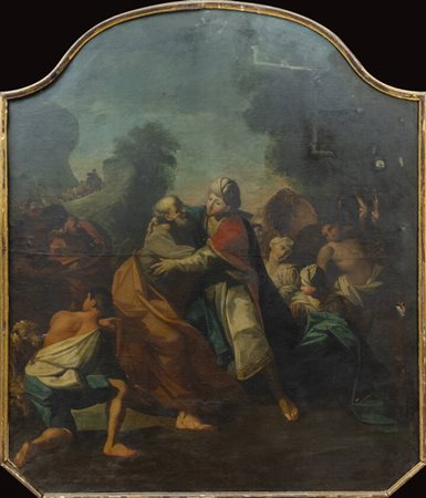 PITTORE ANONIMO<BR>"Scena biblica" XVIII secolo