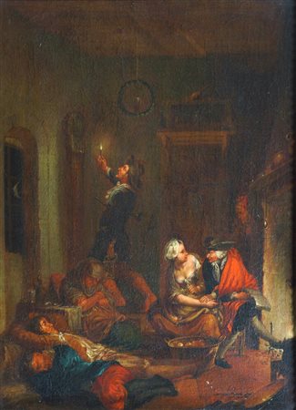 PITTORE ANONIMO DEL XVIII SECOLO<BR>"Scena galante"