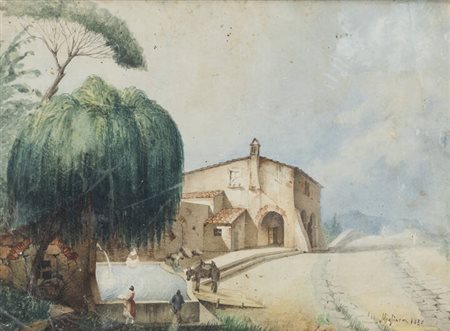 MIGLIARA GIOVANNI (ambito di)<BR>"Alla fontana" 1830