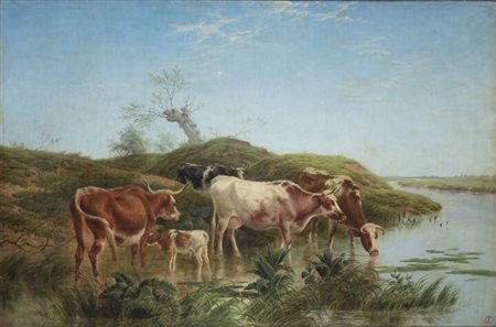 CHARLES JONES<BR>"L'abbeverata"