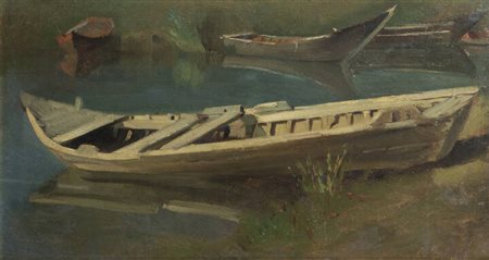 CARLO PITTARA<BR>Torino 1836 - 1890 Rivara (TO)<BR>"Barche"