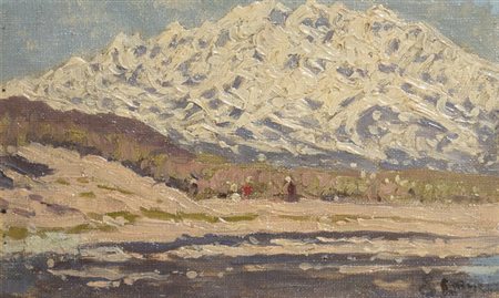 ENRICO REYCEND<BR>Torino 1855 - 1928<BR>"Primavera inoltrata"