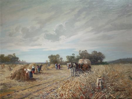 LEONARDO RODA<BR>Racconigi (CN) 1868 - 1933<BR>"Fienagione"