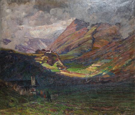 METELLO MERLO<BR>Milano 1886 - 1964 Torino<BR>"Paesaggio divisionista" 1927