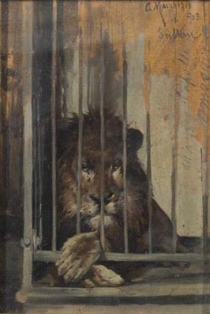 ANDREA MARCHISIO<BR>Torino 1850 - 1927<BR>"Sultan - Nouma-Hava dal vero" 1903