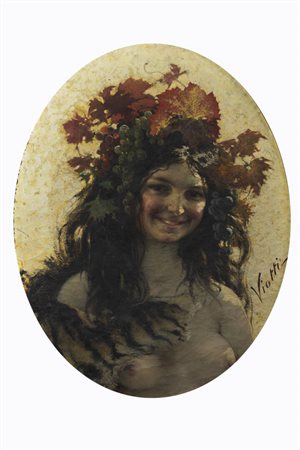 GIULIO VIOTTI<BR>Casale Monferrato (AL) 1845 - 1878 Torino<BR>"Nuda sorridente"
