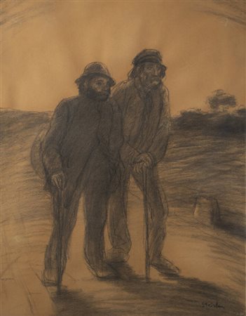 THEOPHILE ALEXANDRE STEINLEN<BR>Losanna (Svizzera) 1859 - 1923 Parigi<BR>"Les compagnons"