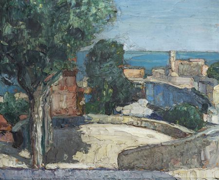 DOMENICO VALINOTTI<BR>Torino 1899 - 1962<BR>"Santa Margherita. Il mare" 1921 o1922