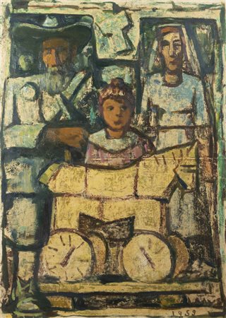 ITALO MUS<BR>Chatillon (AO) 1892 - 1967 St.Vincent (AO)<BR>"La famiglia della guida" 1959