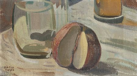 MARIO TOZZI<BR>Fossombrone (PS) 1895 - 1979 Saint-Jean-du-Gard (Francia)<BR>"Natura morta sul tavolo" 1938
