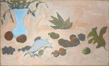 FRANCESCO MENZIO<BR>Tempio Pausania (SS) 1899 - 1979 Torino<BR>"Natura morta" 1960