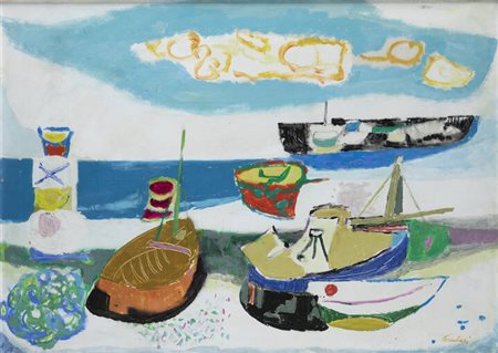 ENRICO PAULUCCI<BR>Genova 1901 - 1999 Torino<BR>"Spiaggia" 1967