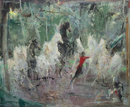 MICHELE BARETTA<BR>Vigone (TO) 1916 - 1987<BR>"Circo 1"