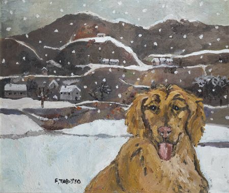 FRANCESCO TABUSSO<BR>Sesto San Giovanni (MI) 1930 - 2012 Torino<BR>"Nevicata in Val di Susa"