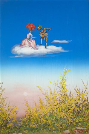 ROMANO GAZZERA<BR>Ciriè (TO) 1908 - 1985<BR>"Serenata sulle nuvole" 1980