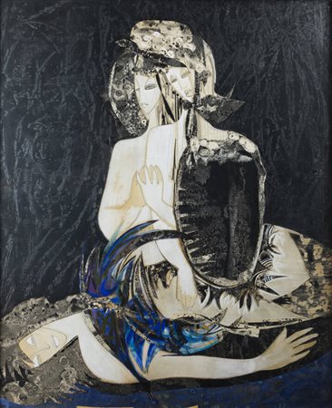 PONTE CORVO (Raffaele Pontecorvo)<BR>Roma 1910 - 1983 Torino<BR>"L'isola delle tre donne" 1961