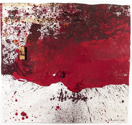 HERMANN NITSCH<BR>Vienna (Austria) 1938 - 2022 Mistelbach (Austria)<BR>"Schüttbild auf Papier" 2003