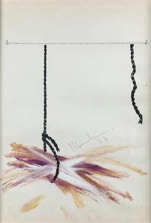 ALDO MONDINO<BR>Torino 1938 - 2005<BR>"Senza titolo" 1967 (dalla serie delle "Cadute")