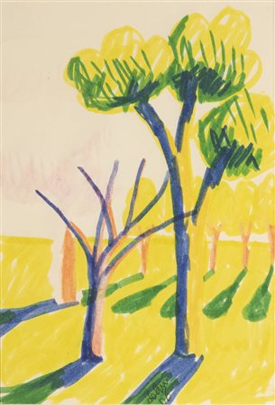 SALVO (Mangione Salvatore)<BR>Leonforte (EN) 1947 - 2015 Torino<BR>"Paesaggio" 2006