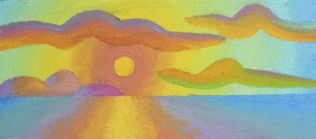 SALVO (Mangione Salvatore)<BR>Leonforte (EN) 1947 - 2015 Torino<BR>"Il nuovo mondo- Verso occidente"