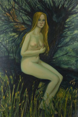 PIERO GILARDI<BR>Torino 1942-2023<BR>"Nuda nella natura" 1965