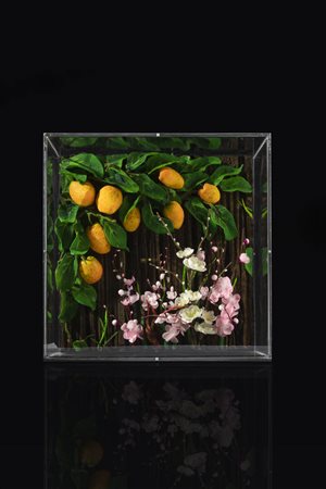 PIERO GILARDI<BR>Torino 1942-2023<BR>"Arancini e fiori di pesco"