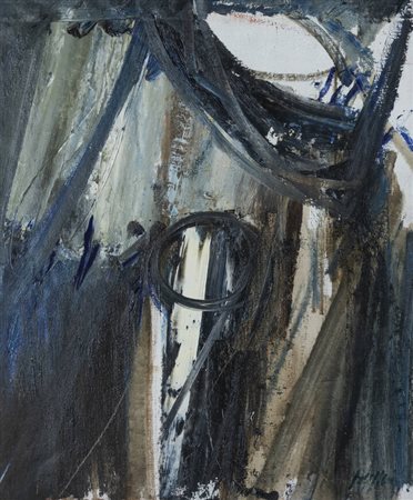 PIERO RUGGERI<BR>Torino 1930 - 2009<BR>"Figura in nero" 1972