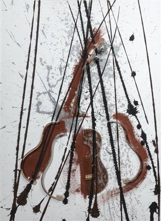 ARMAN (Armand Fernandez)<BR>Nizza (Francia) 1928 – 2005 New York (USA)<BR>"Yukulele tagliato " 2003