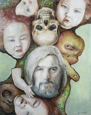 GIUSEPPE ATTINI<BR>Torino 1960<BR>"Figli dell'albero - Educazione mistica"