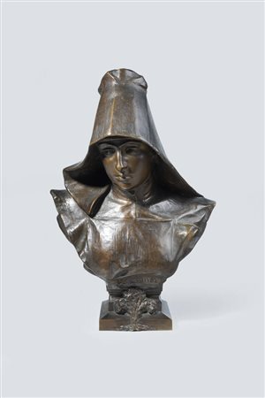 DAVIDE CALANDRA<BR>Torino 1856 - 1915<BR>"Fior di chiostro" 1884