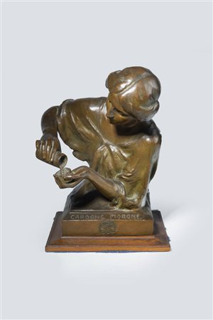 CESARE BISCARRA<BR>Torino 1866 - 1943<BR>"Mezzobusto femminile"