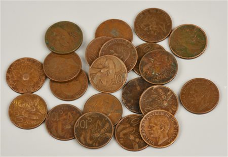 LOTTO DI LIRE ITALIANE composto da monete da 10 cent vari anni di coniazione