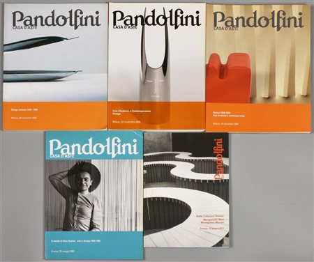 LOTTO COMPOSTO DA 5 CATALOGHI DI DESIGN DI PANDOLFINI: DESIGN ITALIANO...