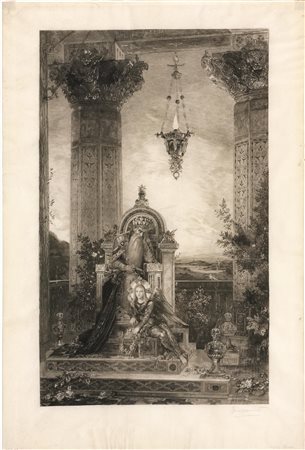 Bracquemond, FÃ©lix(Parigi 1833 - 1914)DAVID. 1882/84Acquaforte. mm 580x354....