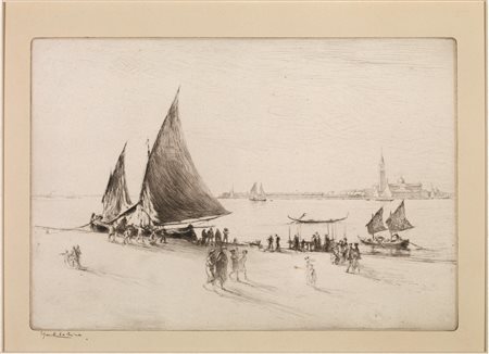 Chahine, Edgar(Vienna 1874 - Parigi 1947)VENISE. RIVA DEGLI SCHIAVONI (II...