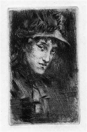 Conconi, Luigi(Milano 1852 - 1917)ADA. 1880Acquaforte. mm 100x61. Foglio: mm...