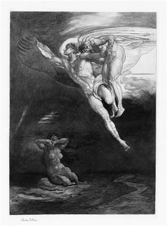 Jettmar, Rudolf(TarnÃ³w 1869 - Vienna 1939)ACHT RADIERUNGEN ZU BYRONS KAIN....