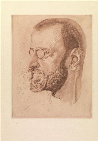 Klinger, Max(Lipsia 1857 - Grossjena 1920)RITRATTO DEL MERCANTE Dâ€™ARTE...