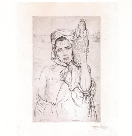 Levy, Moses(Tunisi 1885 - Viareggio 1968)IL PICCOLO BEDUINO. 1909Acquaforte....