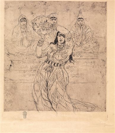 Levy, Moses(Tunisi 1885 - Viareggio 1968)LA DANZA DEL VENTRE. 1911Acquaforte...