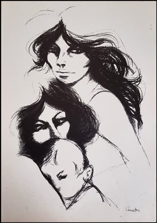 LIBERATORE FAUSTO MARIA Lucca 1922 - 2004 "Donne con bambino"