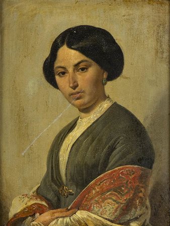 BARBIERI (XIX SECOLO): Ritratto di gentildonna, 1859