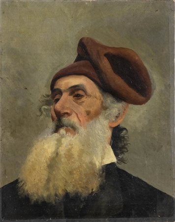 ATTR. ENRICO GAETA  (Castellammare di Stabia, 1840 - 1887): Ritratto di anziano pescatore