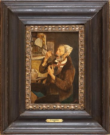 GIUSEPPE COSTANTINI (Nola, 1843 - San Paolo Bel Sito, 1893): Il mangiatore di zuppa