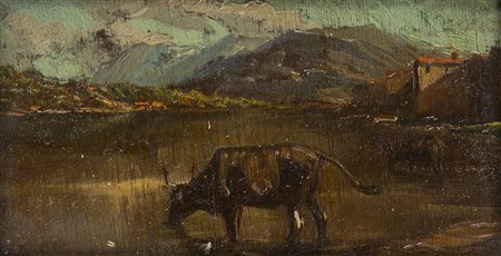 MARIO MENIGHETTI (Novara, 1893 - Novara, 1942): Bove in campagna